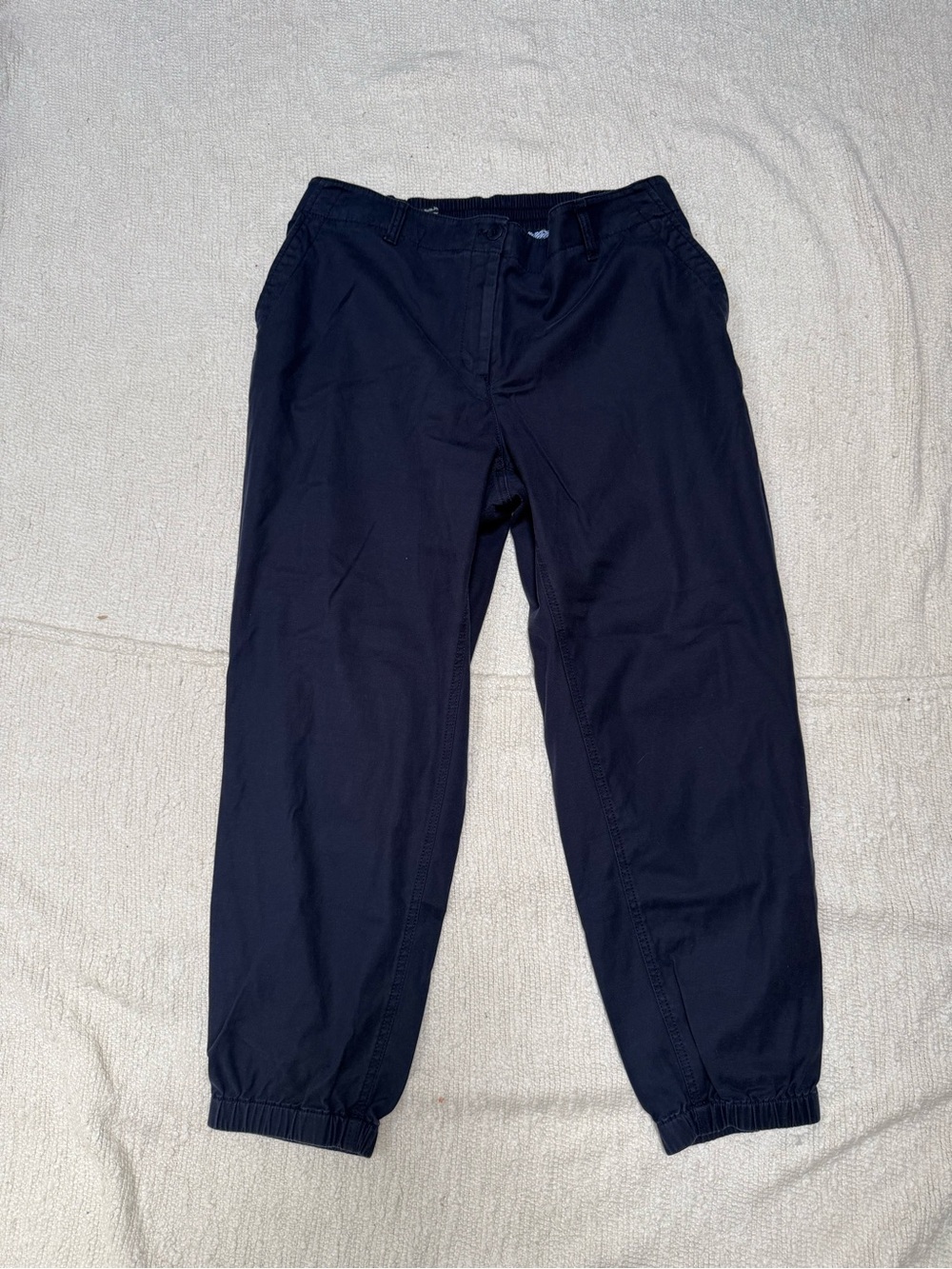 Talbots Women’s Blue Jogger Pants Navy Elastic Waist Pockets Flat Front size 1X